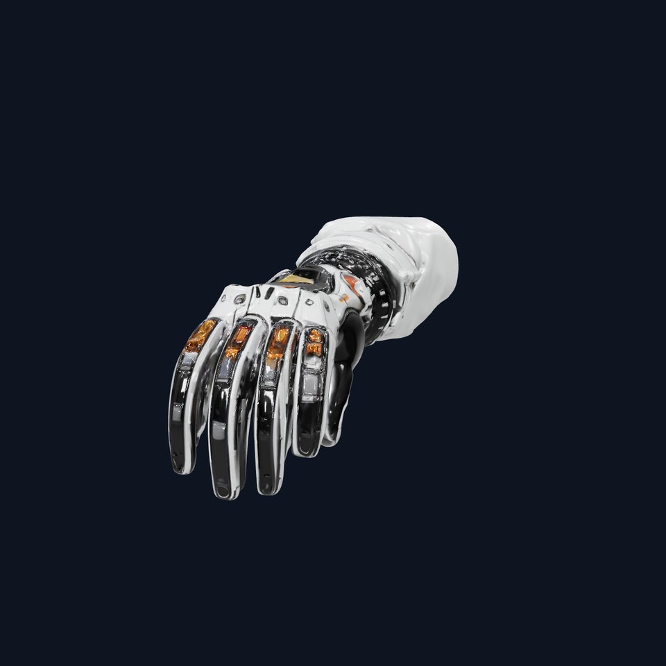 Futuristic Robotic Hand with Mechanical Details Model Pack